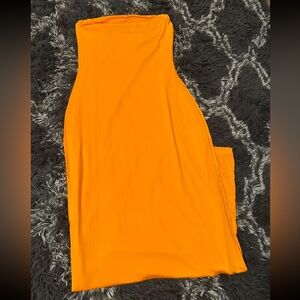 Vibrant Orange Maxi Dress